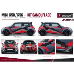 Mini Camo Camouflage R56 r50 - Tuning Sticker Autocollant Graphic Decals