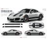 porsche doubles bandes intégrales - Kit Complet - voiture Sticker Autocollant Graphic Decals