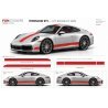 Porsche Bandes sport latérales Bas de caisses  - Kit Complet - voiture Sticker Autocollant Graphic Decals