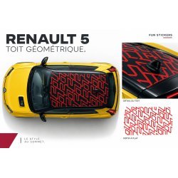 Renault 5 E-Tech side stripe and roof decal kit – clean look