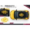 Renault 5 E-Tech side stripe and roof decal kit – racing style