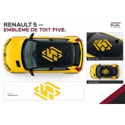 Kit Sticker Bandes Latérales et Toit Renault 5 E-Tech Style Racing | Fun Stickers