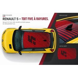 Kit Autocollants Bandes Latérales et Toit Renault 5 E-Tech - Design Premium