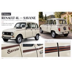 Bandes Fines Latérales Renault 4L Savane | Fun Stickers