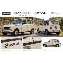 Bandes Fines Latérales Renault 4L Savane | Fun Stickers