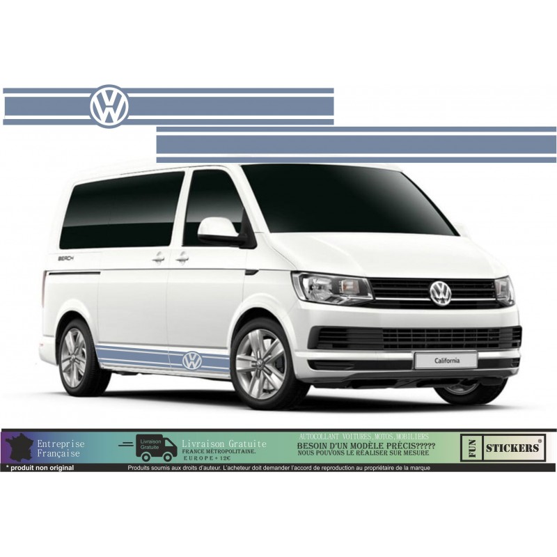 Autocollants Bas de Caisse Van – Design Kepler Noir – Compatibles vw volkswagen Transporter T5/T6