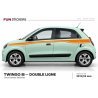 copy of Renault twingo decorative side bands - Tuning Sticker Sticker Sticker Graphic Decals