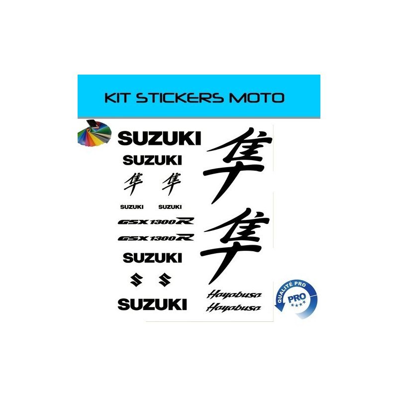 Kit stickers Suzuki Hayabusa – logos et lettrages