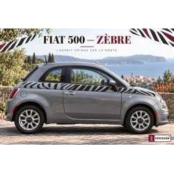 Kit stickers Fiat 500 – bandes latérales zèbre