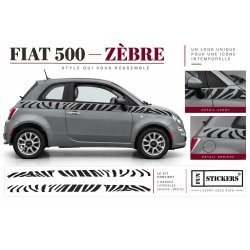 Fiat 500 zebra side stripe decal kit