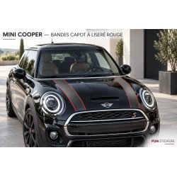 Kit stickers MINI – doubles bandes de capot et liserés