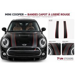 MINI double bonnet stripes and outlines decal kit