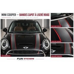 Kit stickers MINI – doubles bandes de capot et liserés