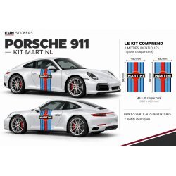 Porsche Martini decal kit – two side graphics