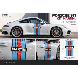 Porsche Martini decal kit – two side graphics
