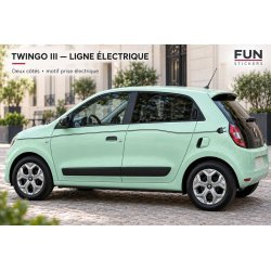 Stickers Renault Twingo 3 électrique – bandes fines