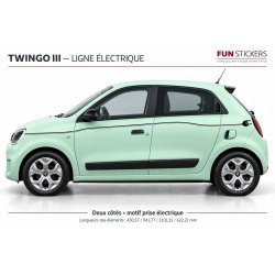 Stickers Renault Twingo 3 électrique – bandes fines