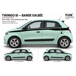 Renault Twingo 3 curved side stripe decals No. 5