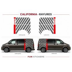 Kit stickers VW California – rayures arrière et filet