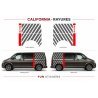 Kit stickers VW California – rayures arrière et filet