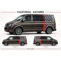 Kit stickers VW California – rayures arrière et filet