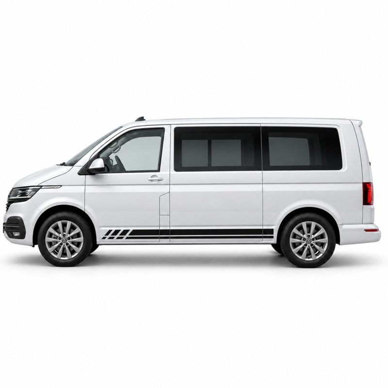 Stickers VW Transporter – bandes latérales épurées