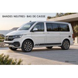 Stickers VW Transporter – bandes latérales épurées