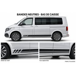 Stickers VW Transporter – bandes latérales épurées