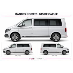 Stickers VW Transporter – bandes latérales épurées