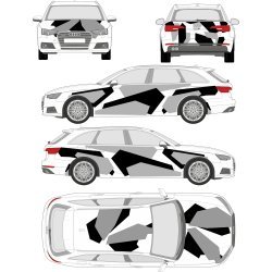 Kit stickers camouflage géométrique – break
