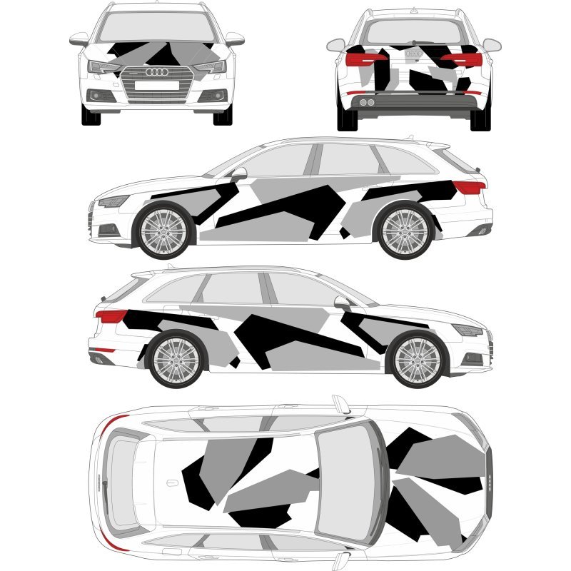 Geometric camouflage decal kit – estate