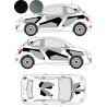 Geometric camouflage decal kit – compact car and Fiat 500