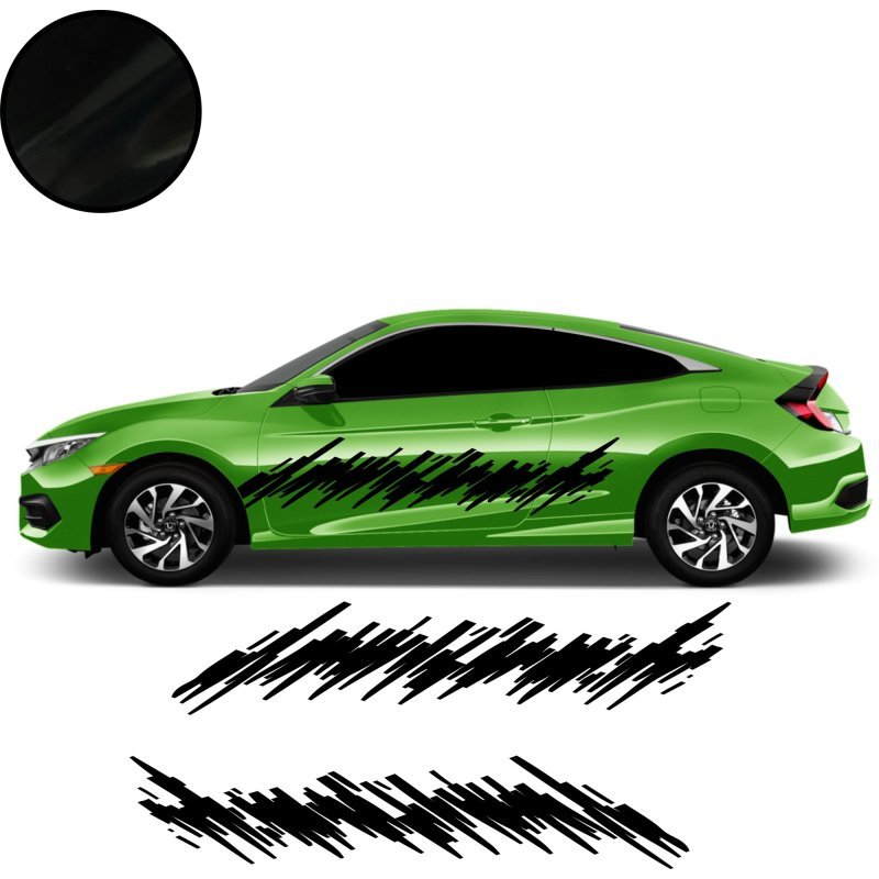 Universal side scratch-effect decal kit