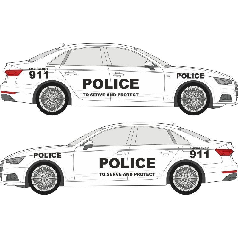 Kit stickers Police 911 – décor automobile