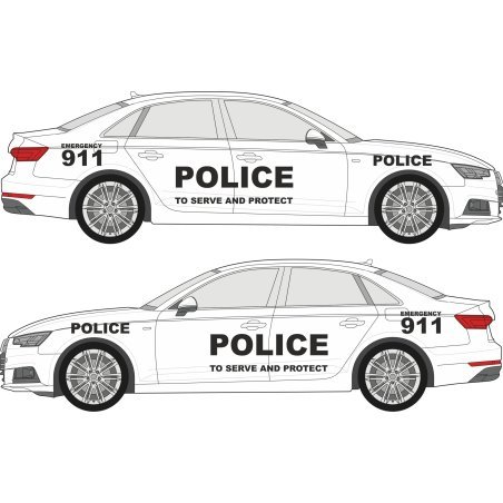 Kit stickers Police 911 – décor automobile