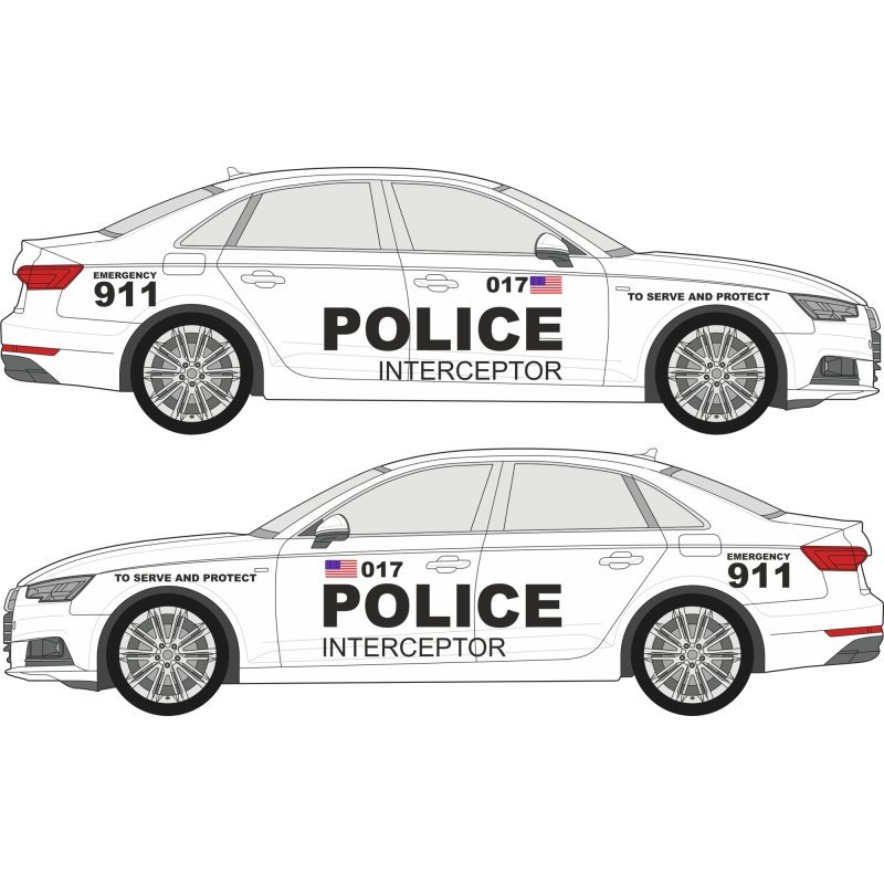Police Interceptor automotive decorative decal kit