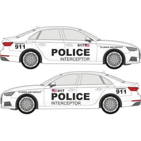 Police Interceptor automotive decorative decal kit