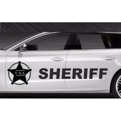 Sheriff USA star and lettering decals