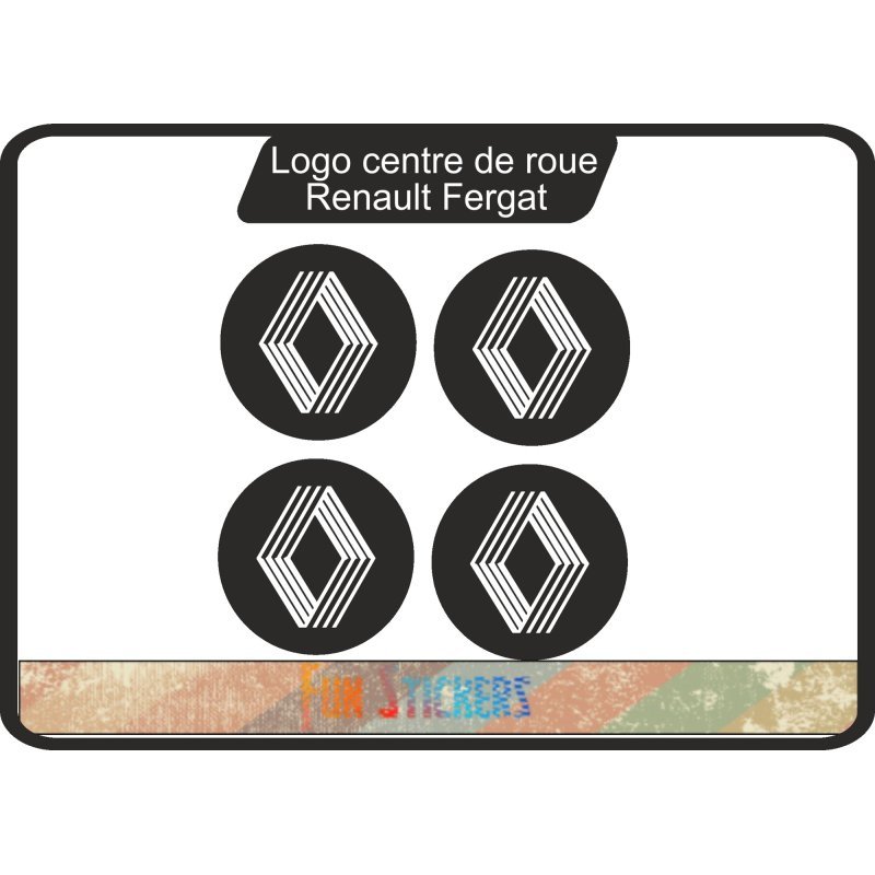 Stickers Renault Fergat – quatre centres de roue