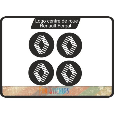 Stickers Renault Fergat – quatre centres de roue