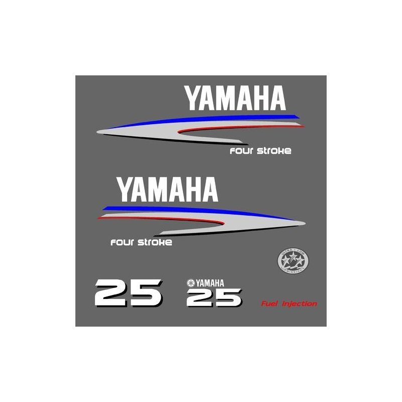 Yamaha Four Stroke 25 outboard decal kit