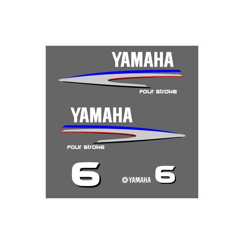 Yamaha Four Stroke 6 outboard decal kit