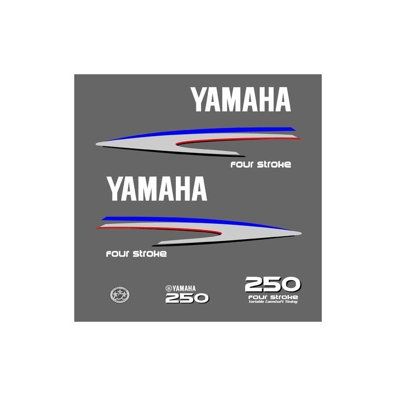 Yamaha Four Stroke 250 VCT outboard decal kit