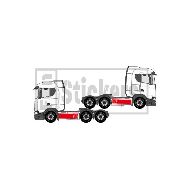Truck Abarth-style stripe decal kit
