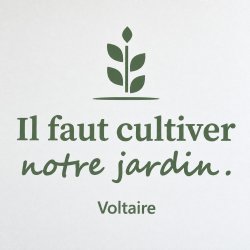 Wall decal Il faut cultiver notre jardin | Fun-Stickers