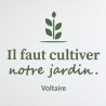 Wall decal Il faut cultiver notre jardin | Fun-Stickers