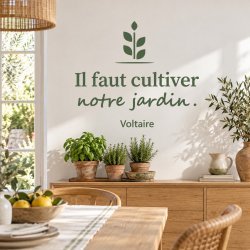 Wall decal Il faut cultiver notre jardin | Fun-Stickers