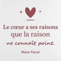 Sticker mural Le cœur a ses raisons | Fun-Stickers