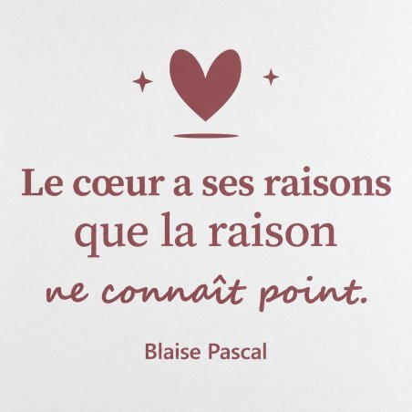 Wall decal Le cœur a ses raisons | Fun-Stickers