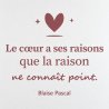 Wall decal Le cœur a ses raisons | Fun-Stickers